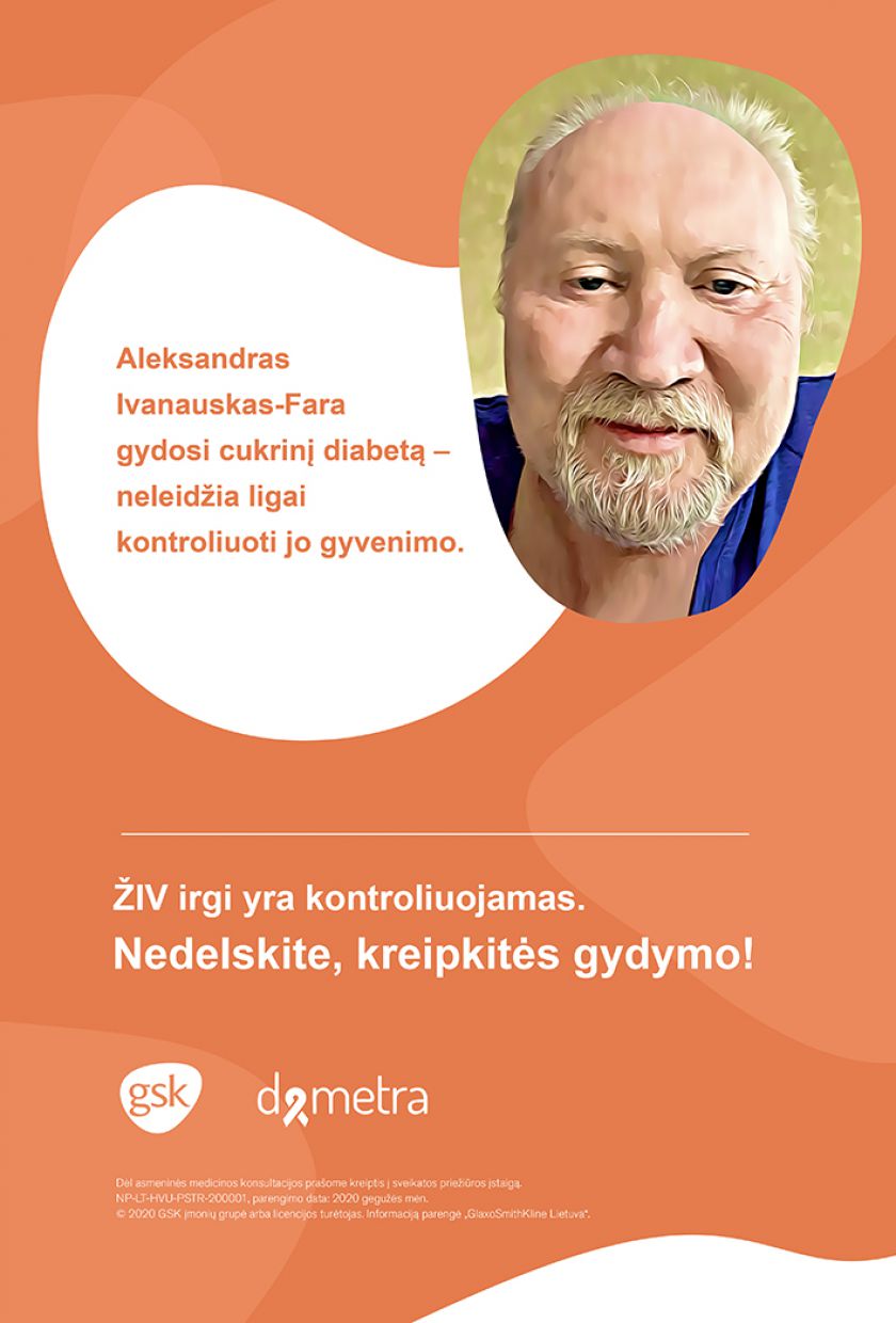 Žinomi žmonės kviečia ŽIV užsikrėtusius pacientus gydytis