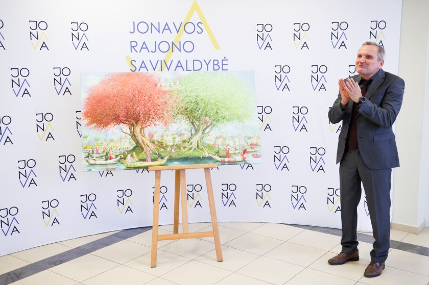 Jonavoje ant ligoninės sienos perkels R.Januškevičiaus paveikslą